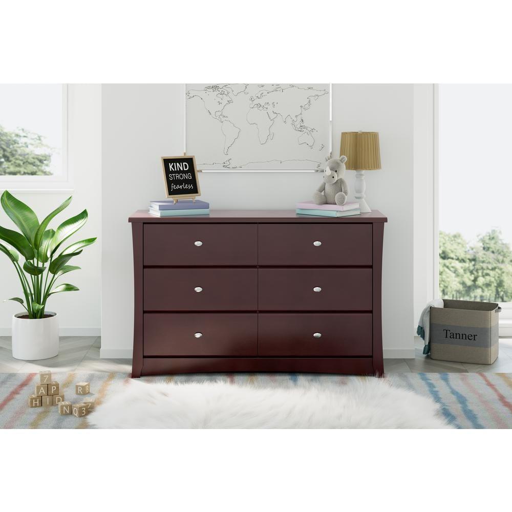 Crescent 6 Drawer Double Dresser