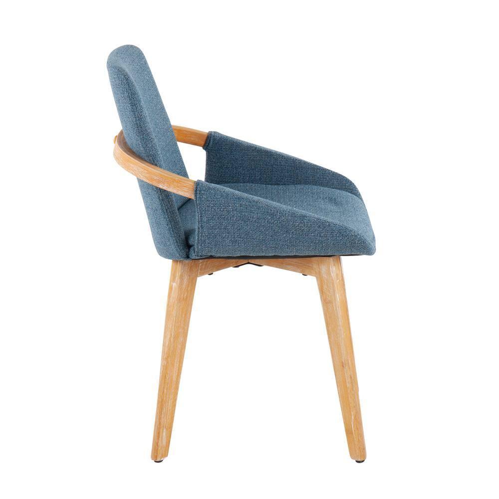 Cosmo Bamboo/Polyester Dining Chair Natural/Blue - LumiSource