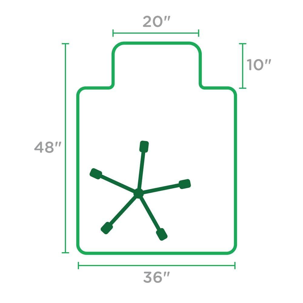 Dimex Office Chair Mat for Low Pile Carpet with Lip 36" x 48"