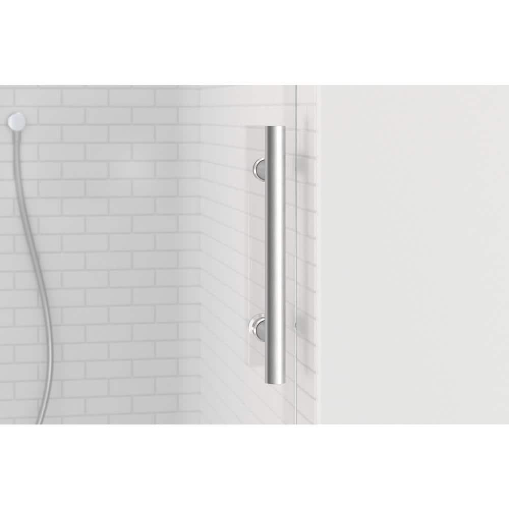 Vinesse 57" W x 76" H Single Sliding Frameless Shower Door