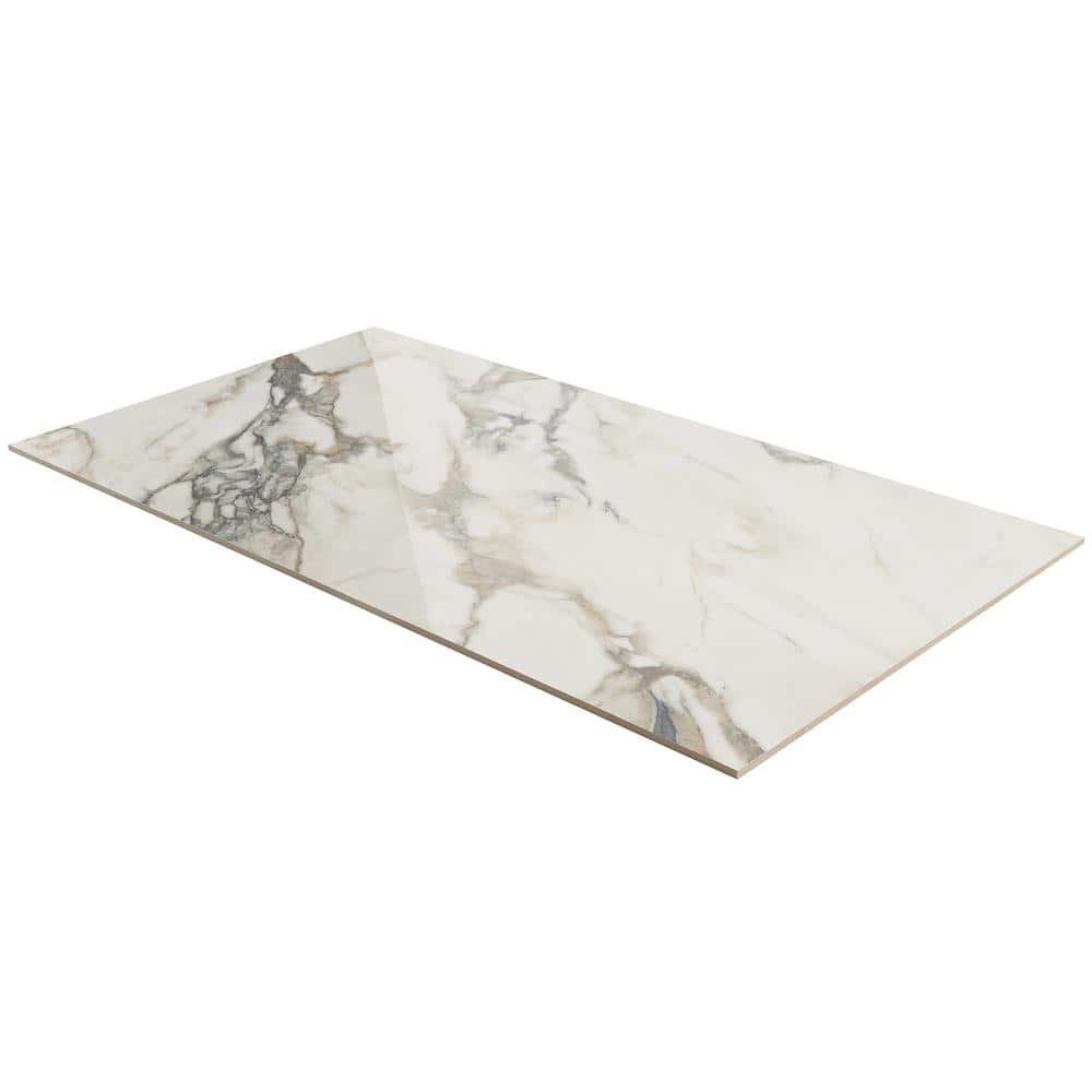 Bond Tile 24" x 47" Polished Marble Look Porcelain Floor and Wall Tile (15.5 Sq. Ft. / Case)