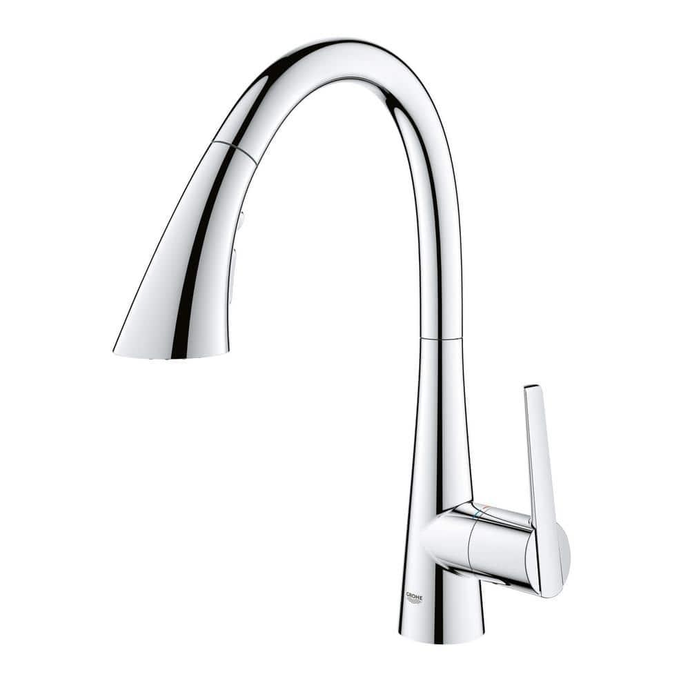 ZEDRA Single-Handle Pull Down Kitchen Faucet Triple Spray 1.75 GPM