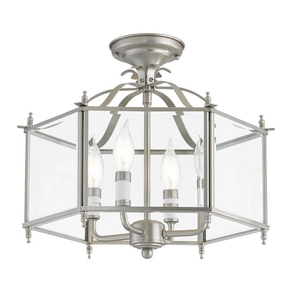 Livex Lighting Livingston 4 - Light Pendant in  Brushed Nickel