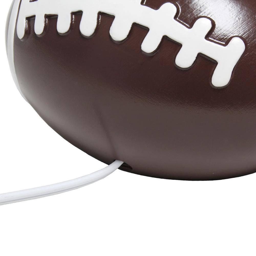 11.5" SportsLite Tall Athletic Sports Football Base Bedside Table Desk Lamp - Simple Designs: Ceramic Nightstand Lighting, ETL Listed