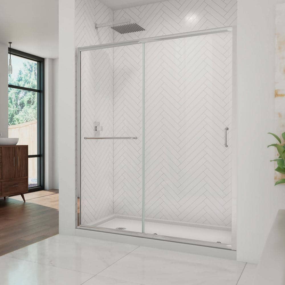 Infinity-Z 60" W x 74.75" H Framed Sliding Shower Kit
