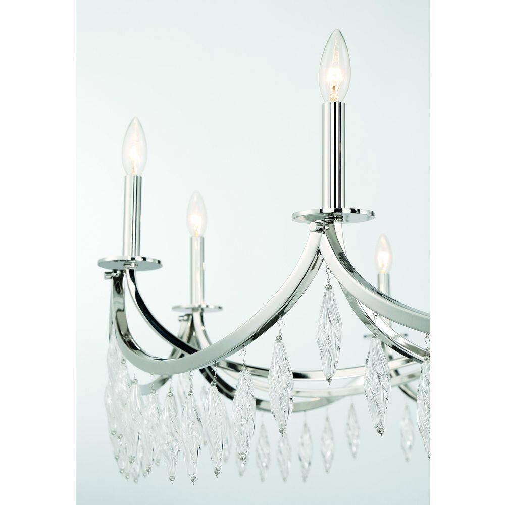 Kameron 10-Light Chandelier in Polished Nickel