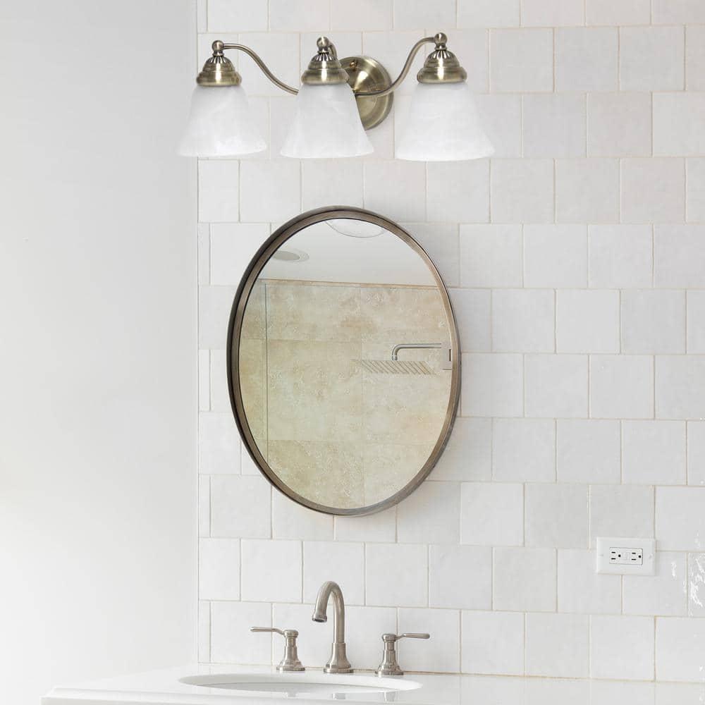 Traditional 3 Light Curved Metal Vanity Wall Light Fixture, ETL Listed - Lalia Home