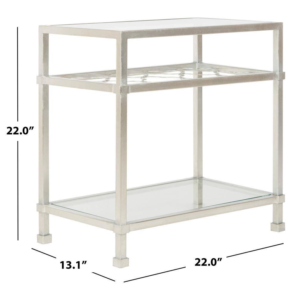 Hanzel Side Table - Silver - Safavieh.