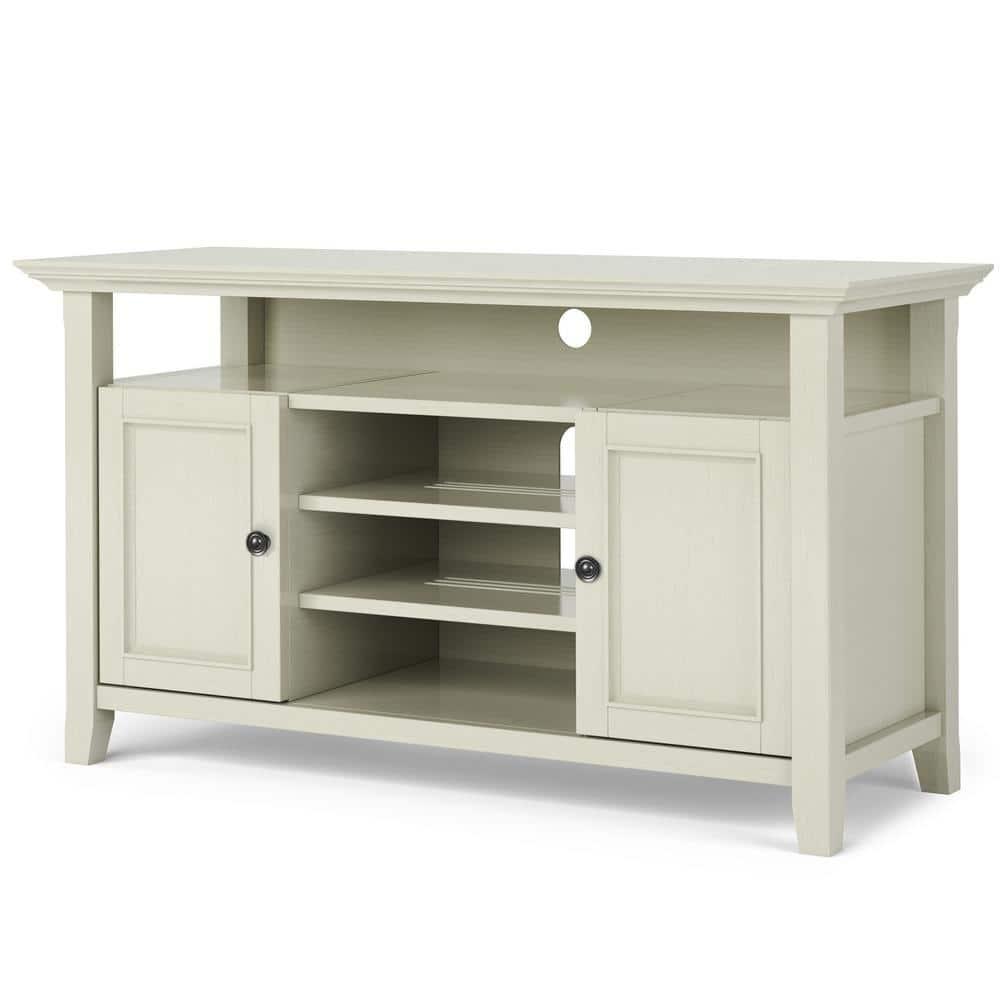 Simpli Home Amherst 54"W Solid Wood TV Stand for TVs up to 60" with Adjustable Shelves