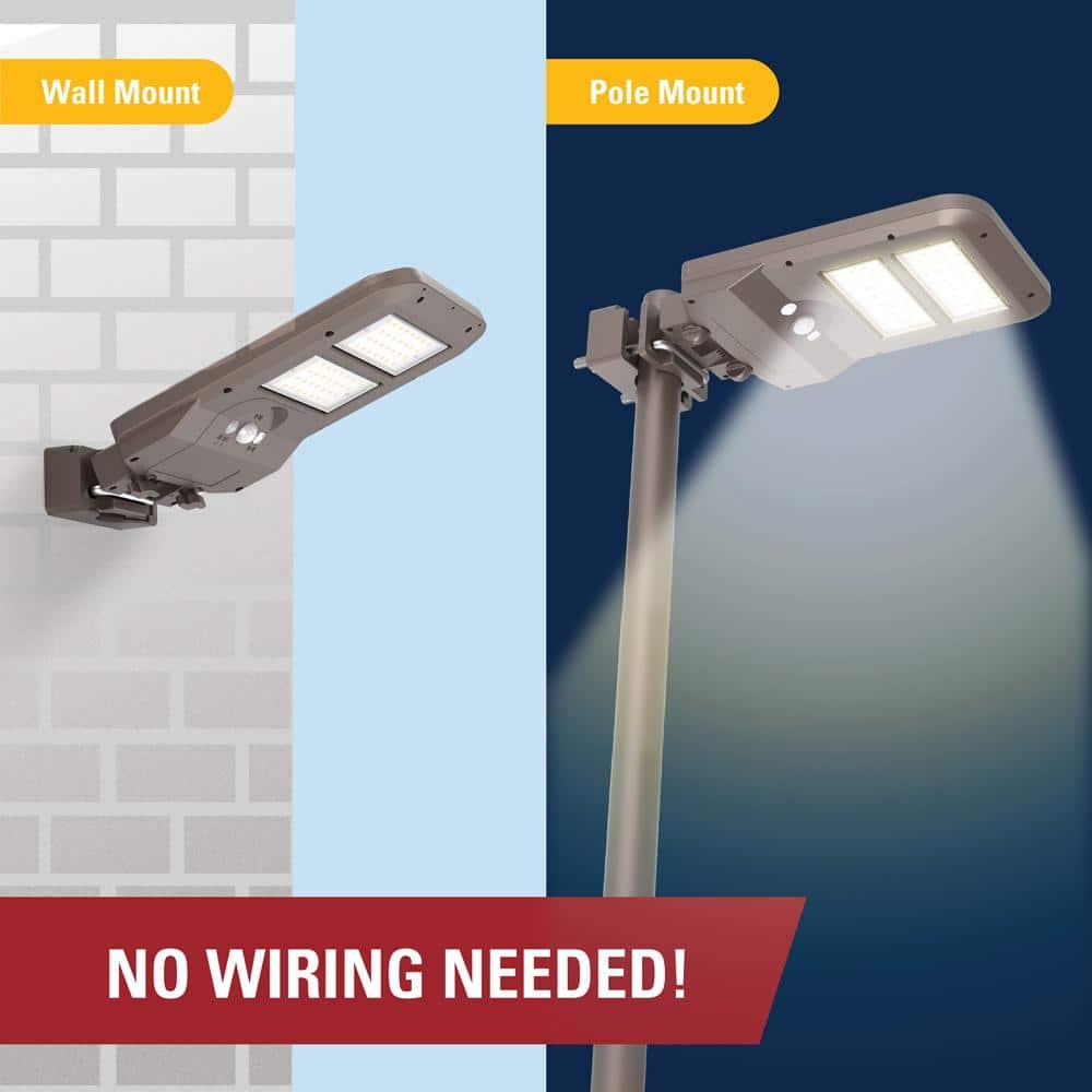1 - Head LED Solar Powered Dusk to Dawn Outdoor Security Flood Light with Motion Sensor