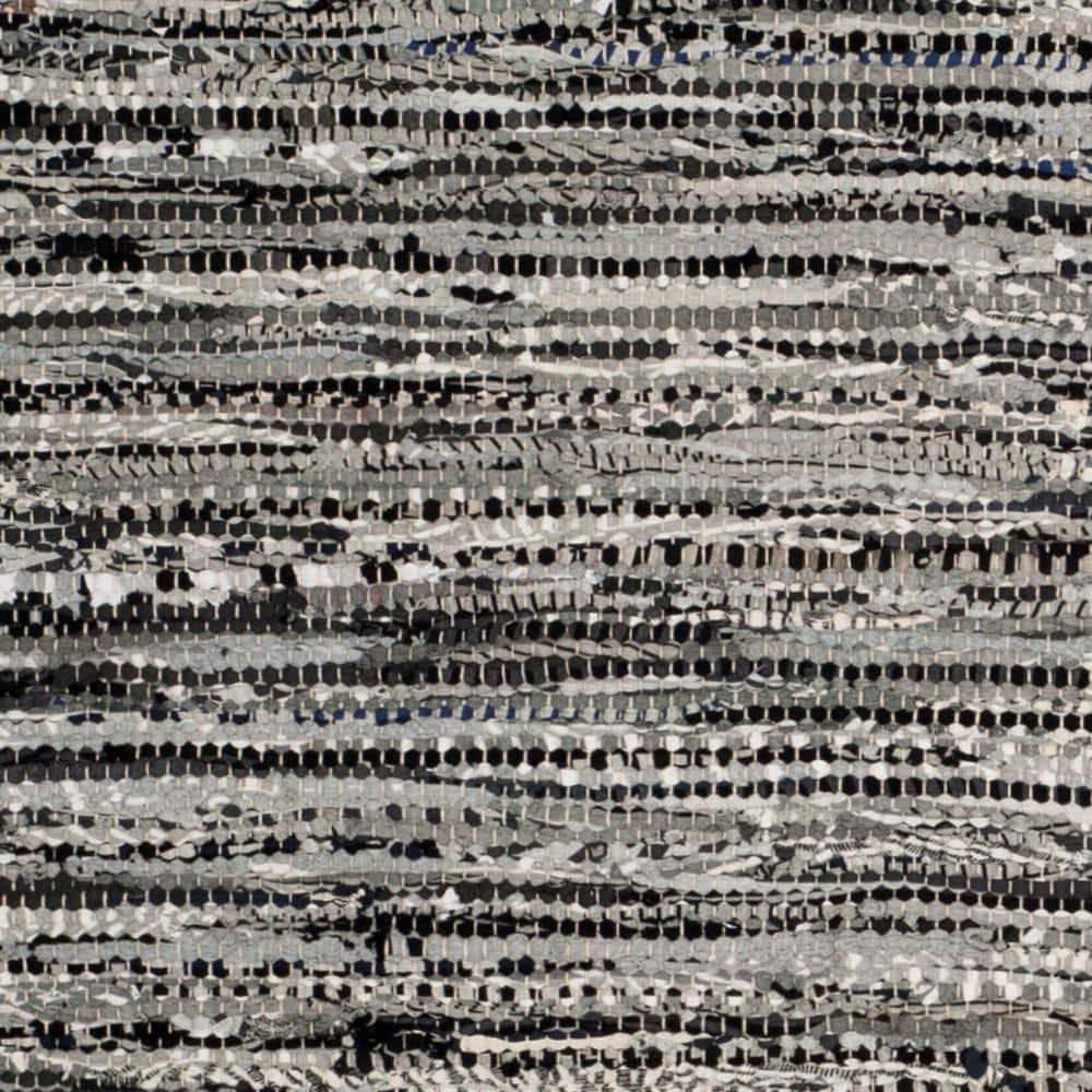Rag Rug RAR128 Hand Woven Indoor Runner Rug - Grey - 2'3"x7' - Safavieh.
