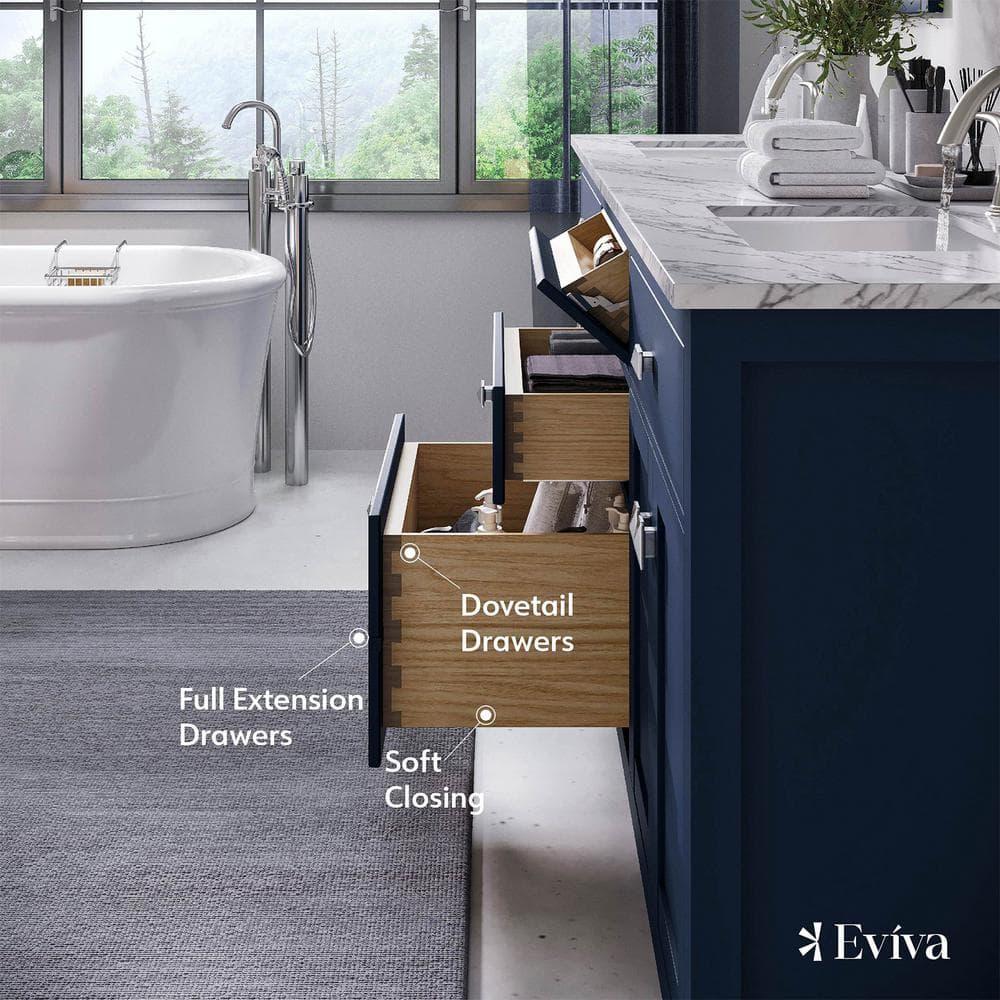 Lark Manor™ Odilion 60'' Double Bathroom Vanity with Engineered Top