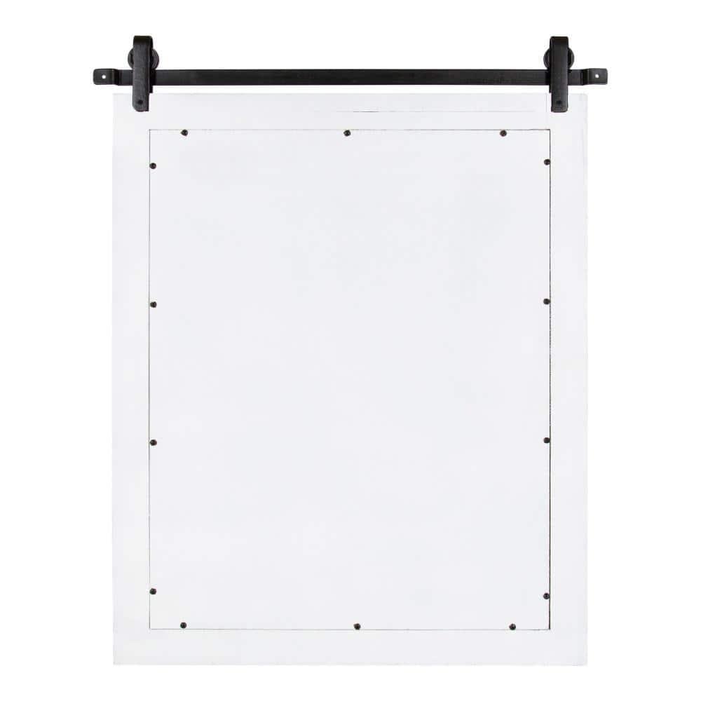 22" x 30" Cates Rectangle Wall Mirror White - Kate & Laurel All Things Decor: Farmhouse Style, No Assembly Required