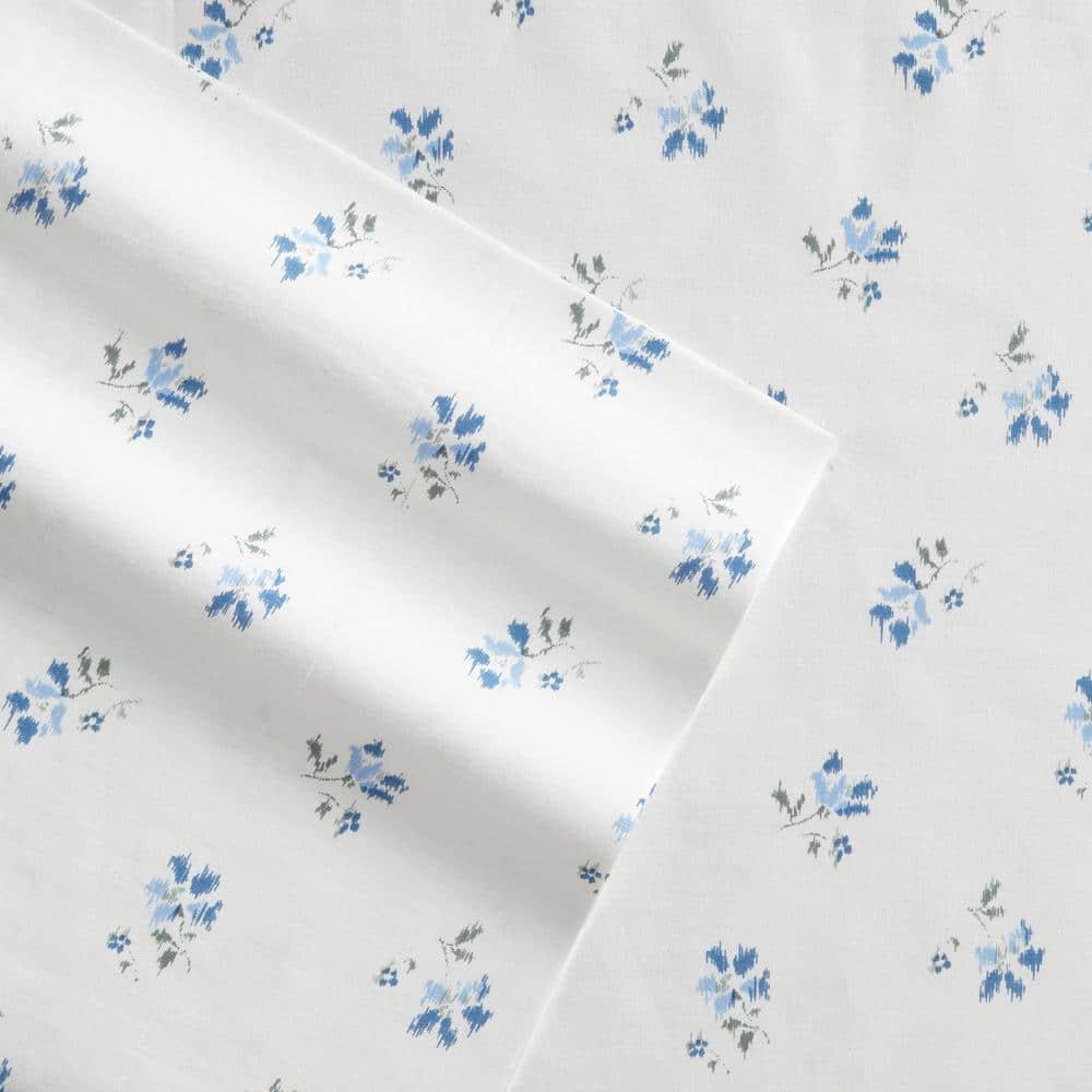Sketchy 200 Thread Count Floral 100% Cotton Percale Sheet Set