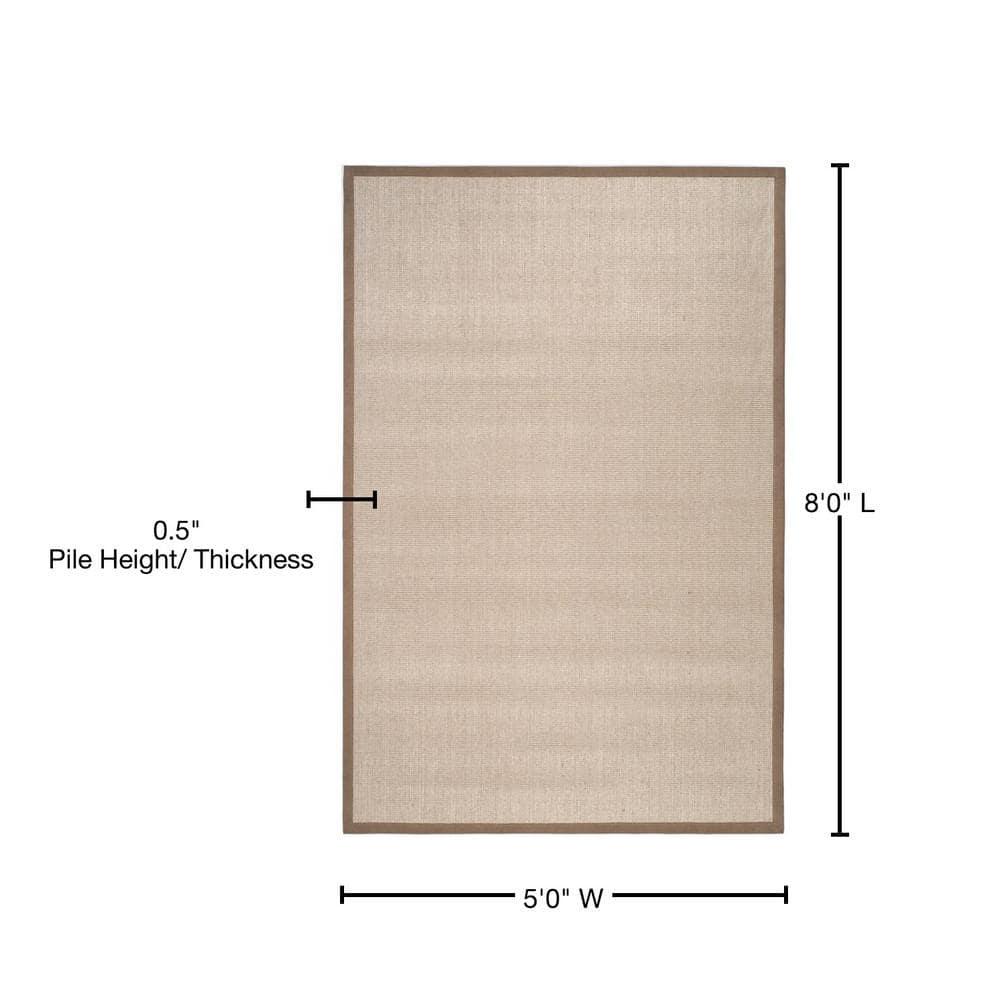 Natural Fiber NF441 Power Loomed Indoor Area Rug - Taupe/Light Brown - 5'x8' - Safavieh