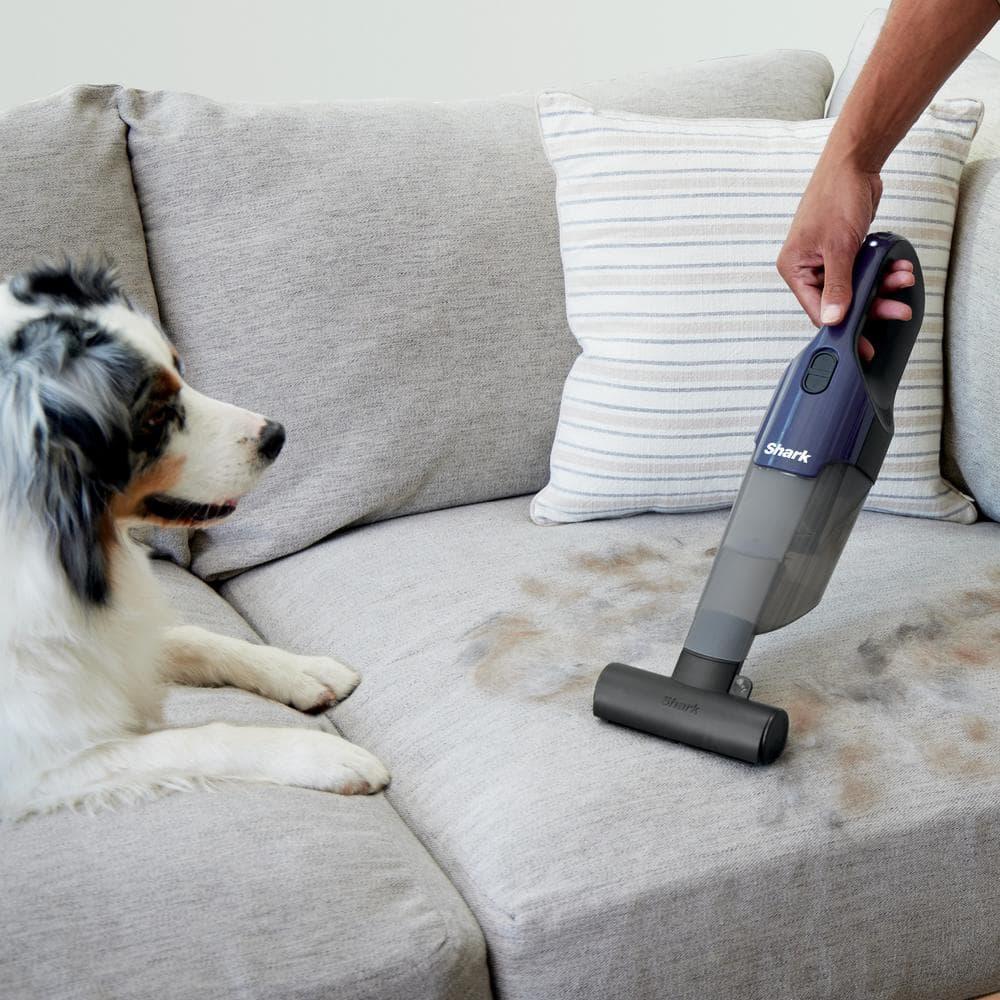 Shark Cyclone PET Handheld Vacuum with PetExtract Hair, 8" Crevice Tool, HyperVelocity Suction, Navy Blue/Grey