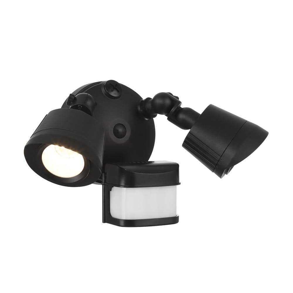 120 Watt 2 - Head LED Hardwired Dusk to Dawn Outdoor Security Flood Light with Motion Sensor