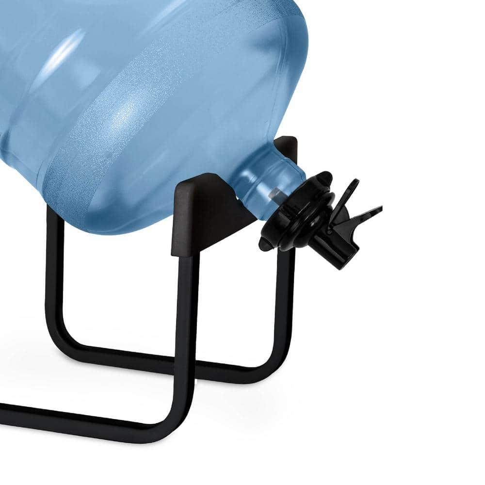 Brio Stainless Steel 3-5 Gallon Water Jug Stand with 2 Dispenser Valves, Non-Slip Water Stand with Fast Flow Water Spout