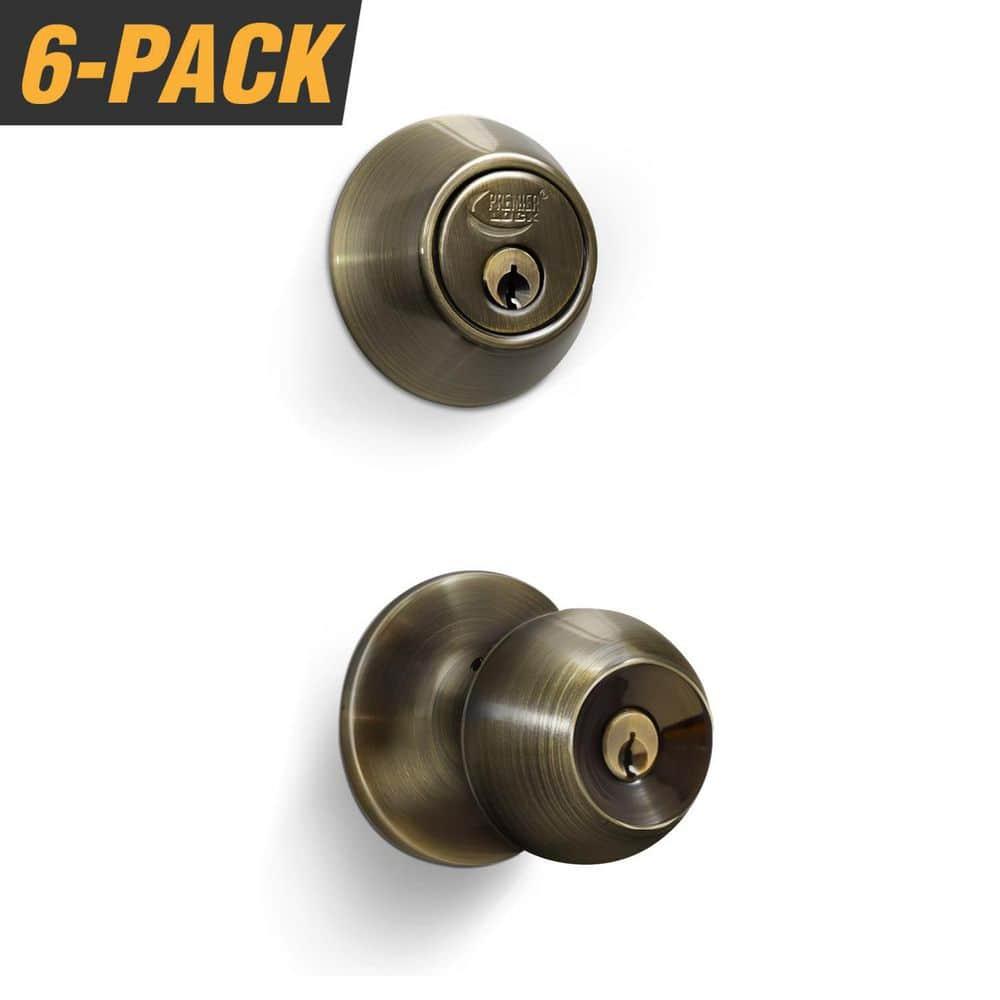 Complete Entry Knob Set with Single Cylinder Deadbolt