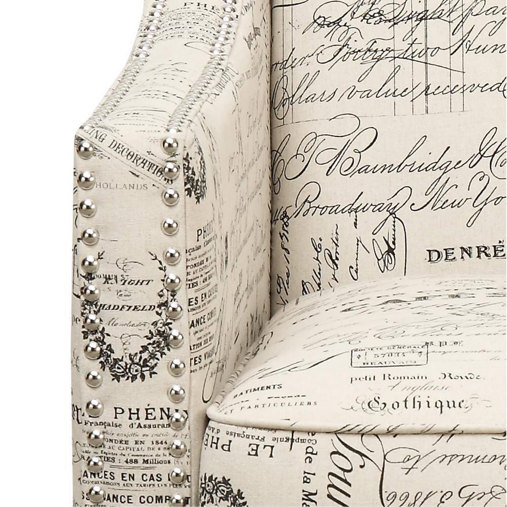 Picket House Emery Chair Heirloom French Script
