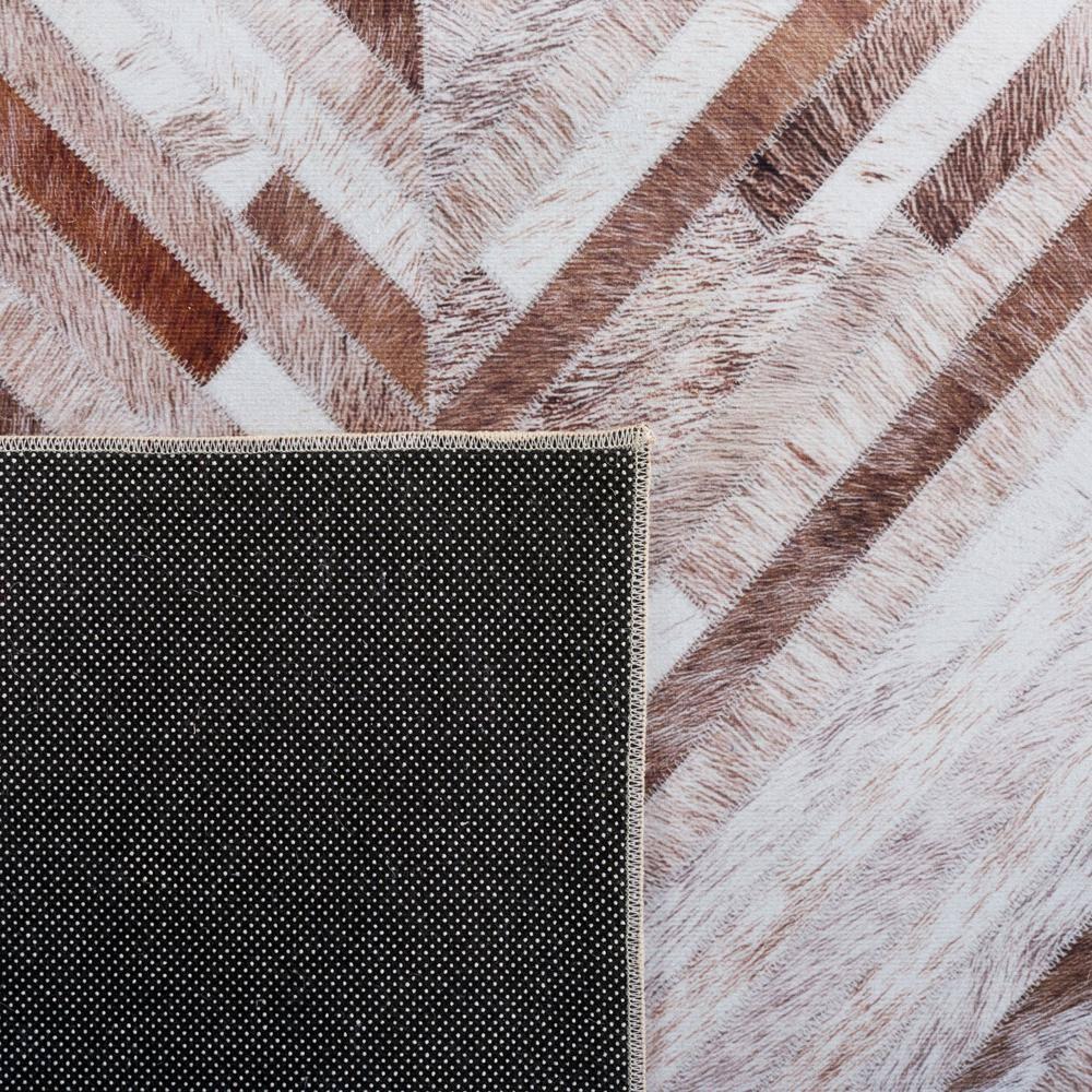 SAFAVIEH Faux Hide Curtis Diamond Area Rug, Beige/Brown, 9' x 12'