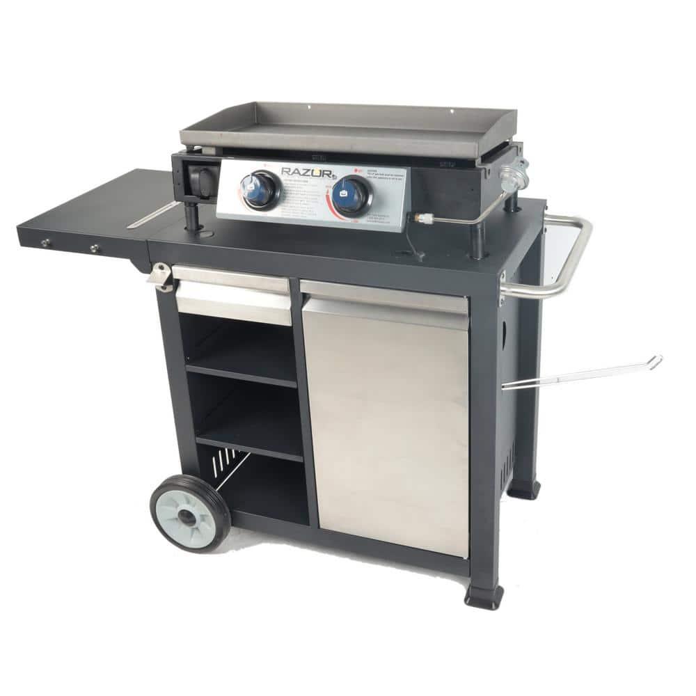 Razor Universal Rolling Prep Cart for Portable Outdoor Griddle and Grills