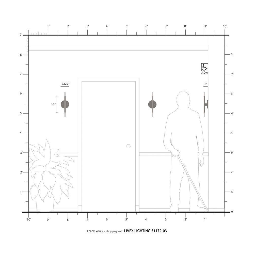Livex Lighting Copenhagen 2 - Light Wall Light in  White