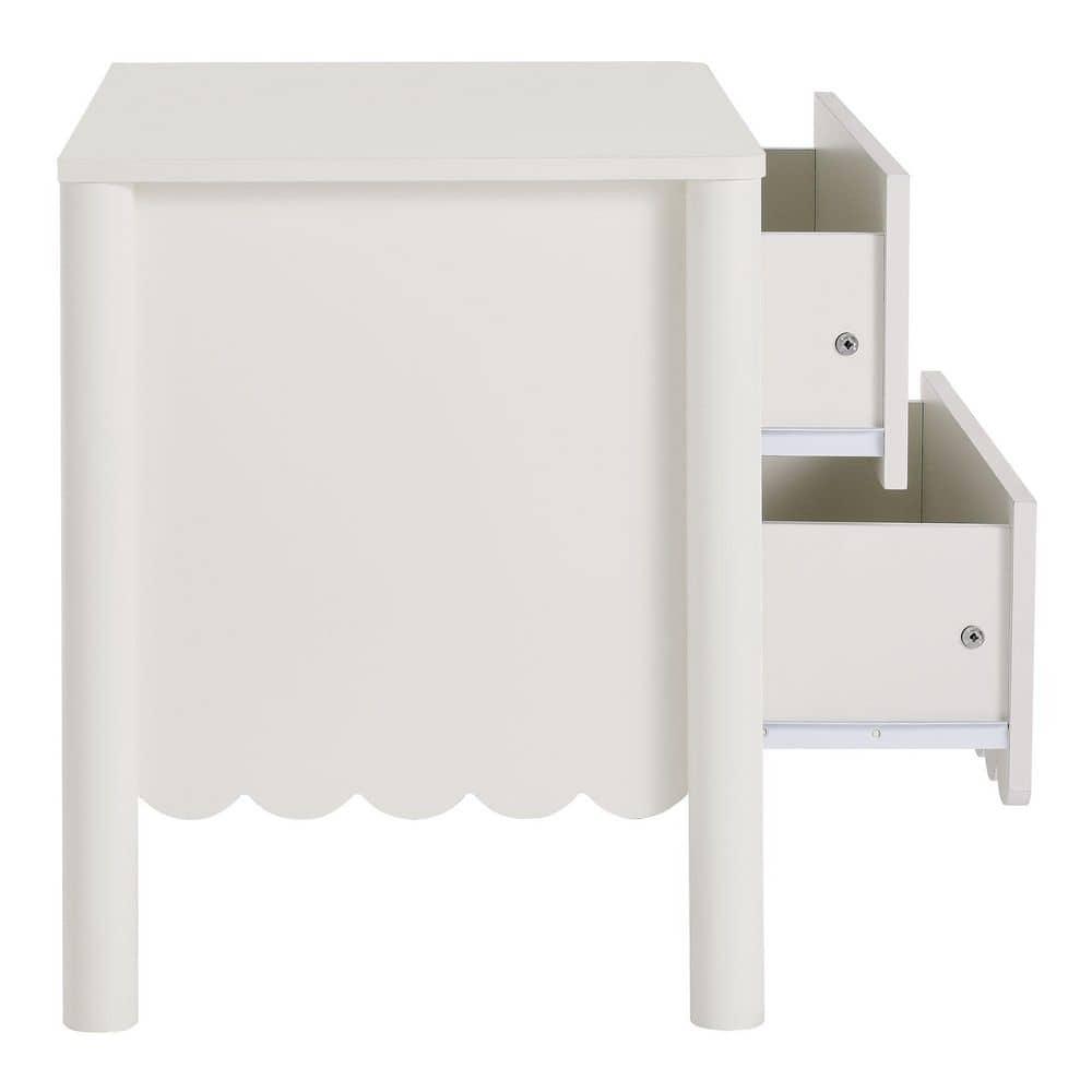Modway Emmeline Scalloped 2-Drawer Nightstand
