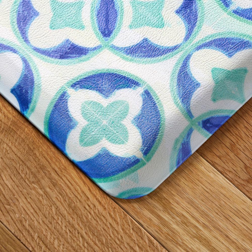 Fiesta FIESTA Postiano Tiles Geo Textured Anti-Fatigue Comfort Non-Slip Kitchen Runner Mat