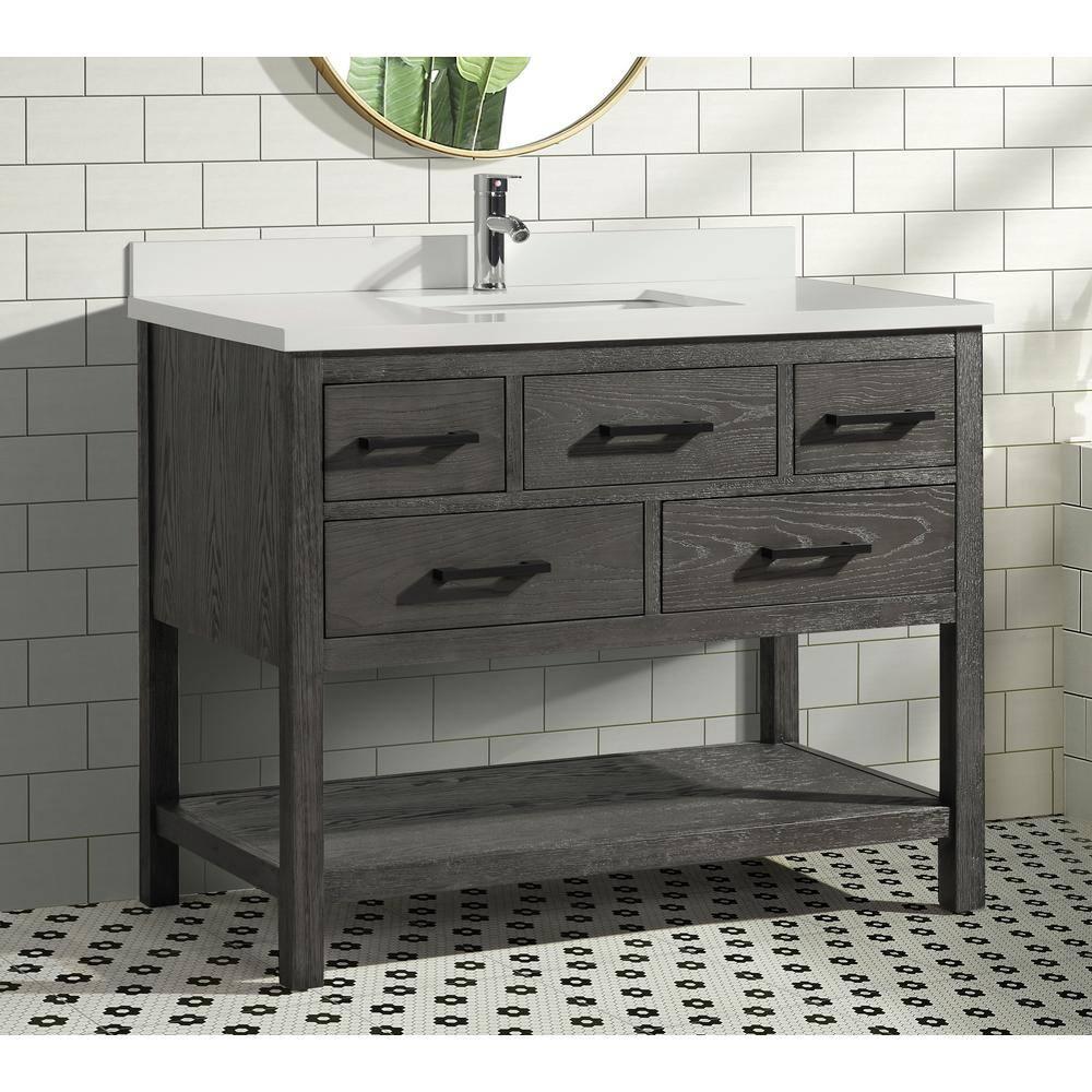 Ari Kitchen & Bath Betty 42'' Single Bathroom Vanity with Quartz Top