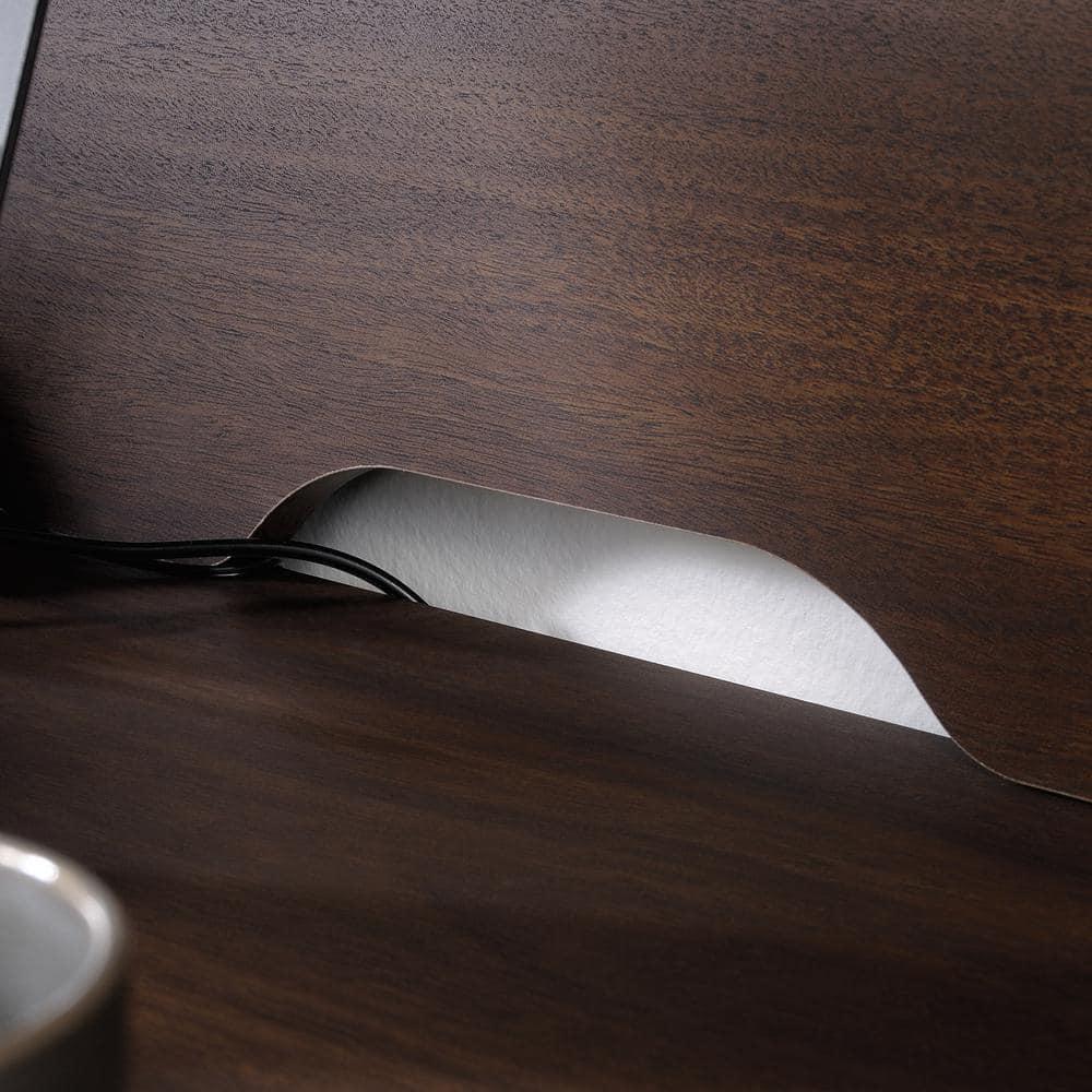 Sauder Palo Alto Engineered Wood Desk Hutch in Spiced Mahogany