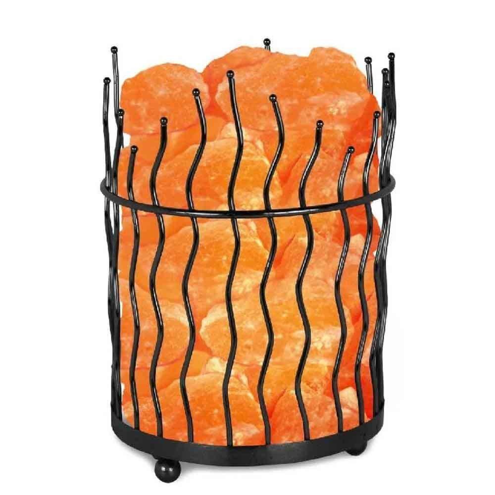 7.8 in. Ionic Crystal Salt Pillar and Natural Amber Glow Table Lamp, (Pack of 2)