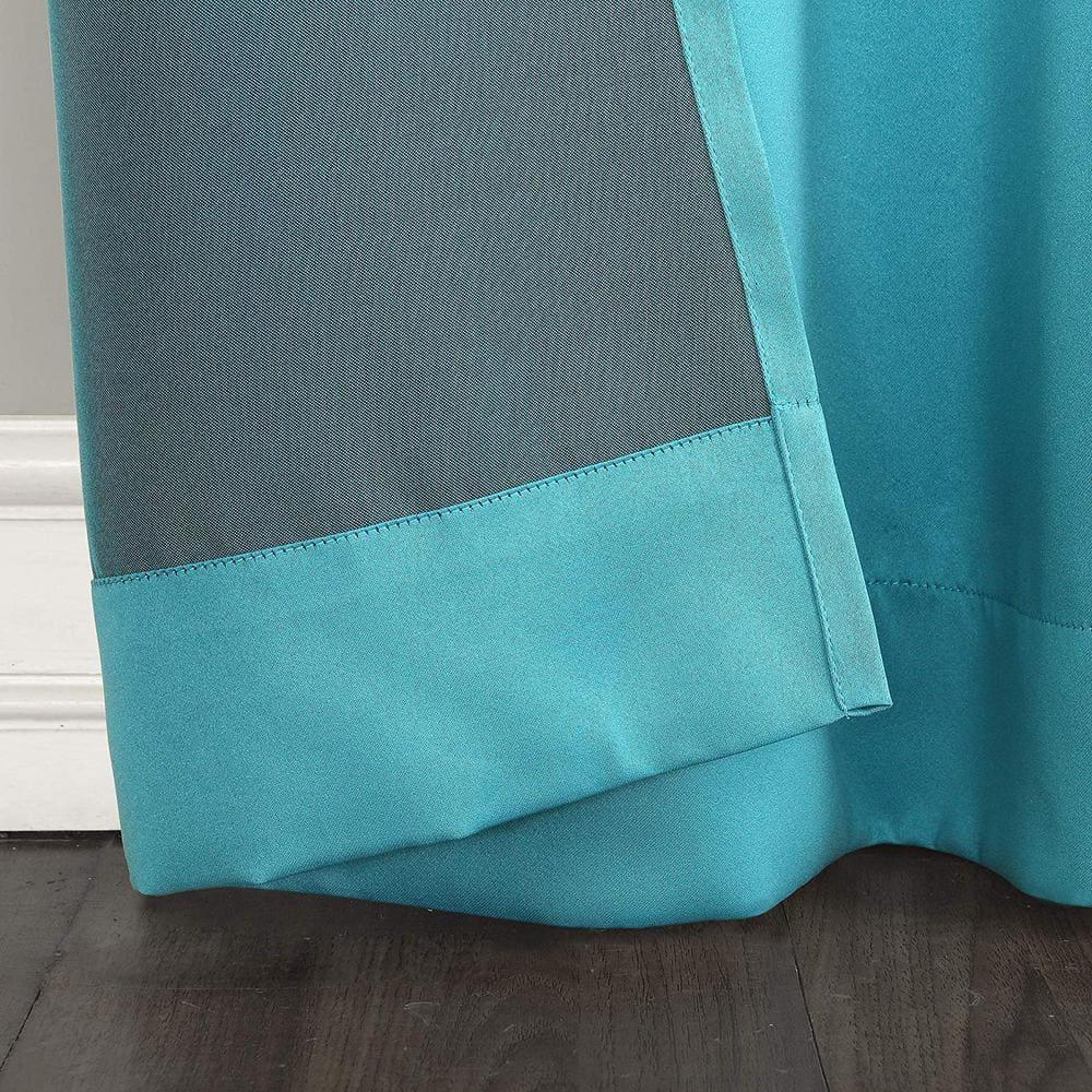 Sun Zero Bartlett Grommet Room Darkening Extra Wide Patio Curtain Panel, 100"x84", Marine