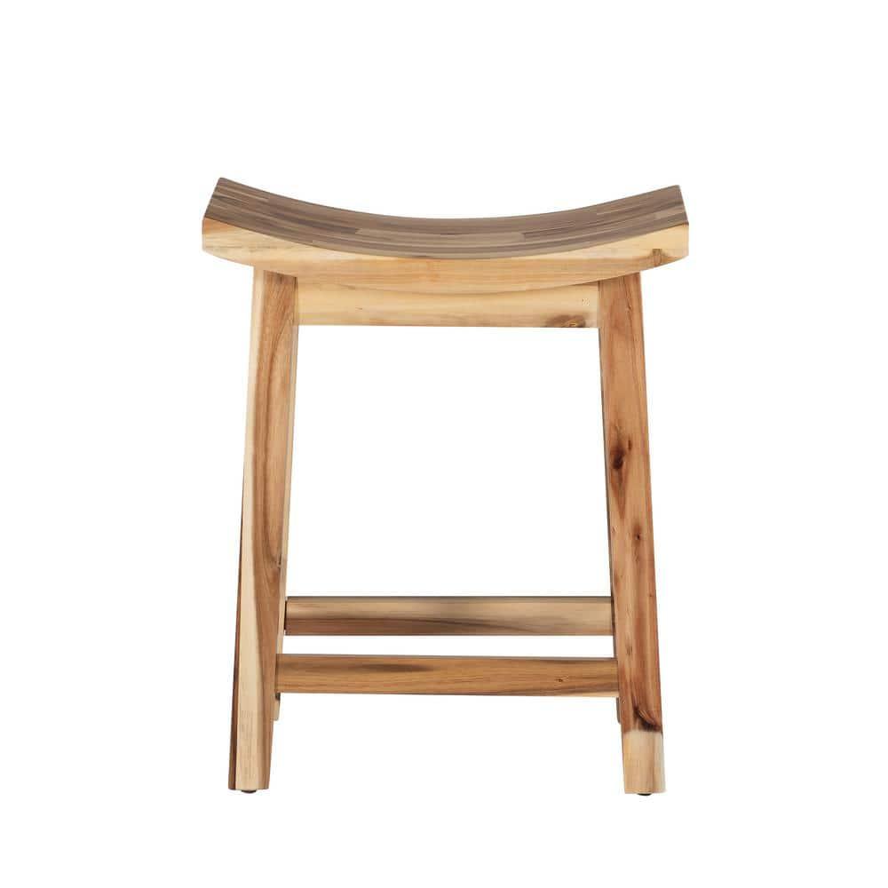 24 x 20 x 12.25 in. Dale Saddle Counter Stool, Light Natural