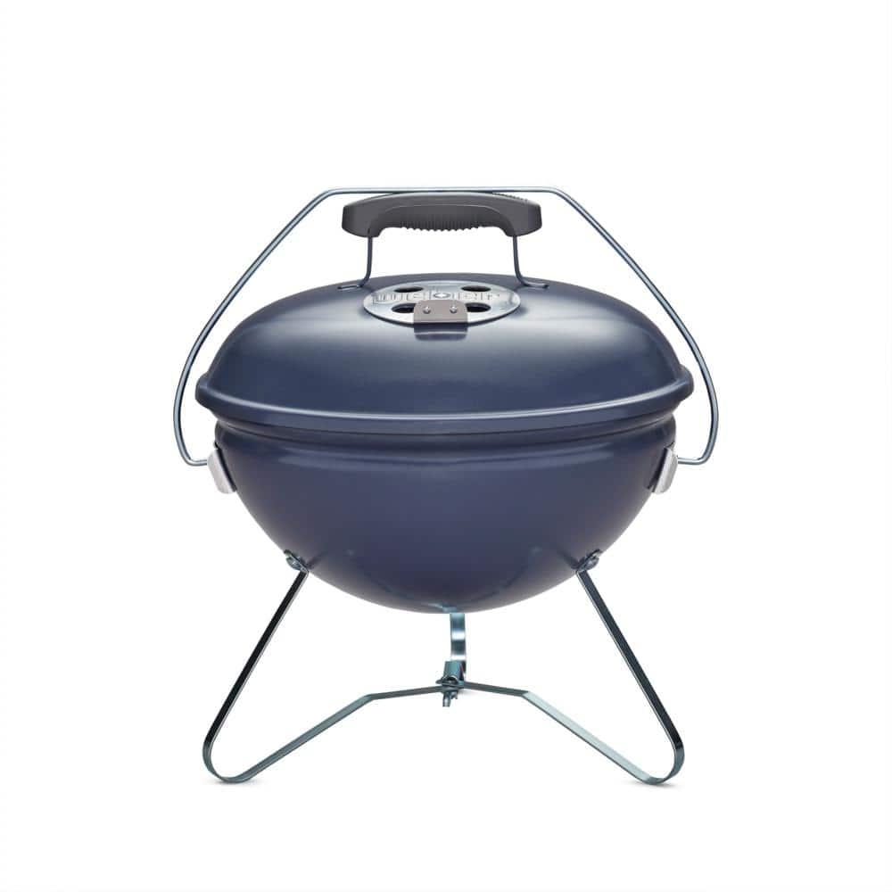 Slate Blue 14-Inch Portable Charcoal Kettle Grill