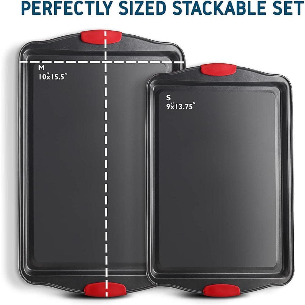 Joytable Non-Stick Carbon Steel 2 Piece Baking Sheet Set
