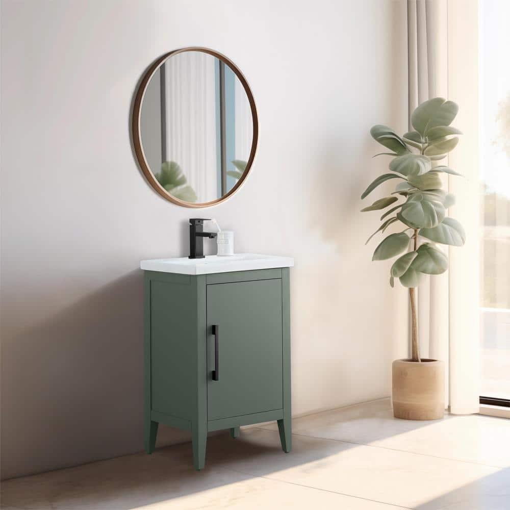 20'' Single Bathroom Vanity with Ceramic Top