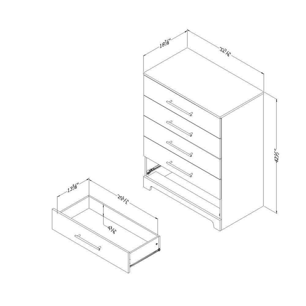 Primo 5 Drawer Chest