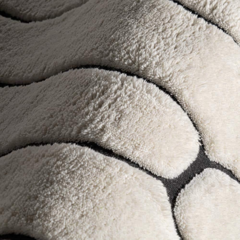 Nuloom Nazco Abstract New Zealand Wool Area Rug, 8' x 10', Charcoal