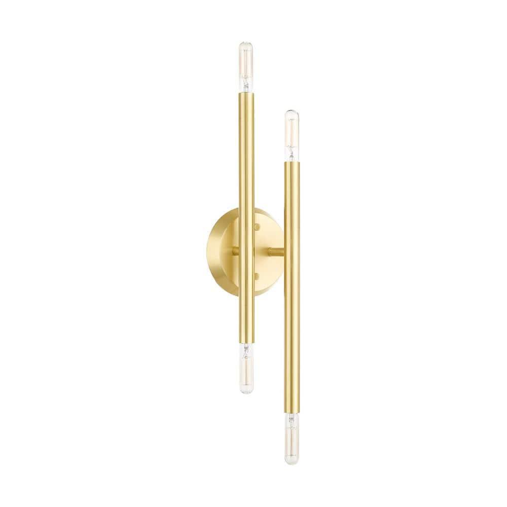 Livex Lighting Soho 4 - Light Wall Light in  Satin Brass