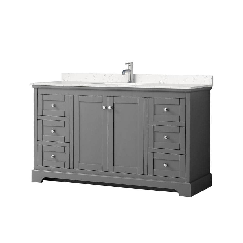 Wyndham Collection Avery 60'' Single Bathroom Vanity with Top