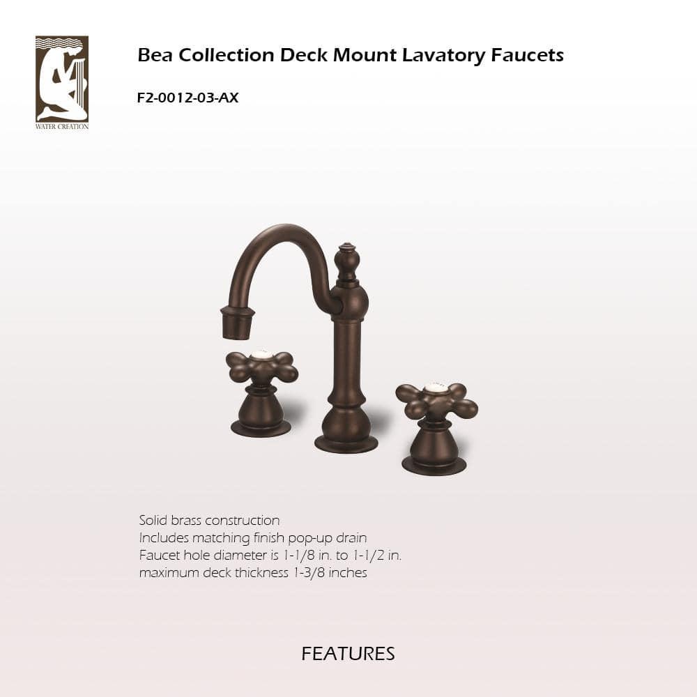 Vintage Widespread 2-handle Bathroom Faucet with Drain Assembly