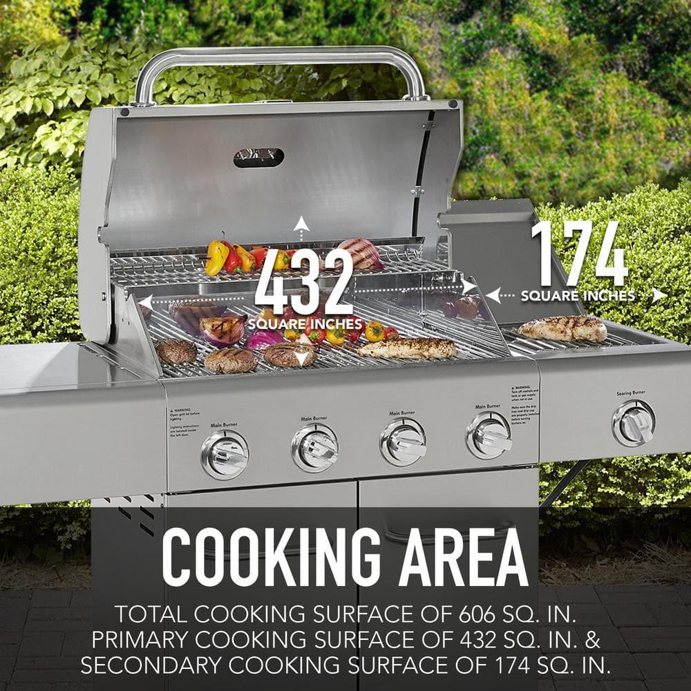 Kenmore 4 - Burner Free Standing Liquid Propane 52000 BTU Gas Grill with Cabinet