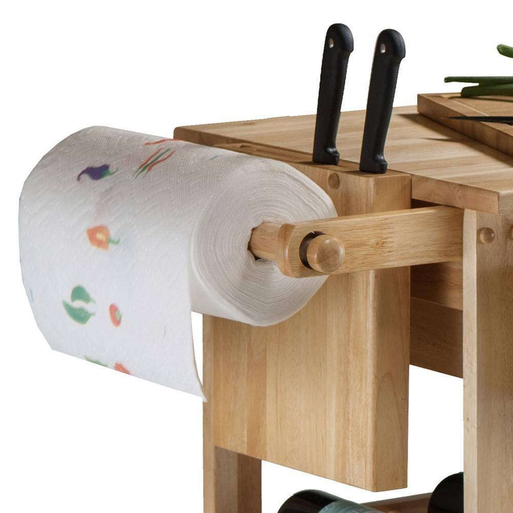 Millwood Pines Schulenburg Wood Kitchen Cart