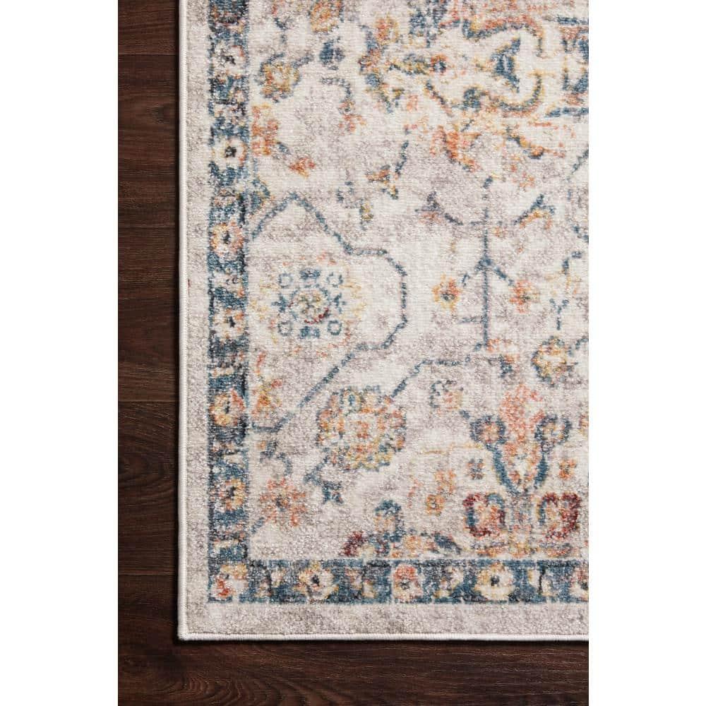 Loloi II Cassandra Collection CSN-03 Dove / Navy Oriental Area Rug 2'-6" x 7'-9"