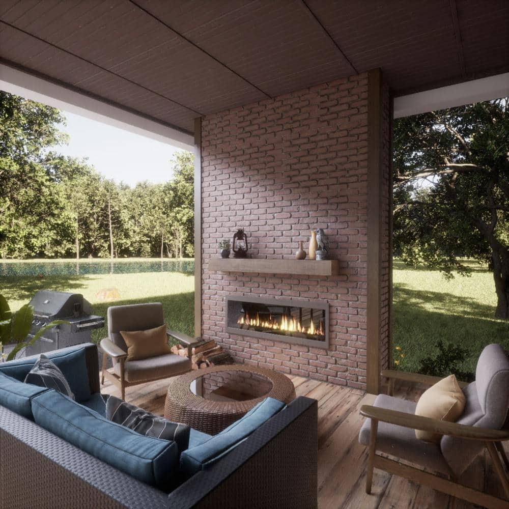 Ekena Millwork EverStone Aged Brick Faux Brick Panel