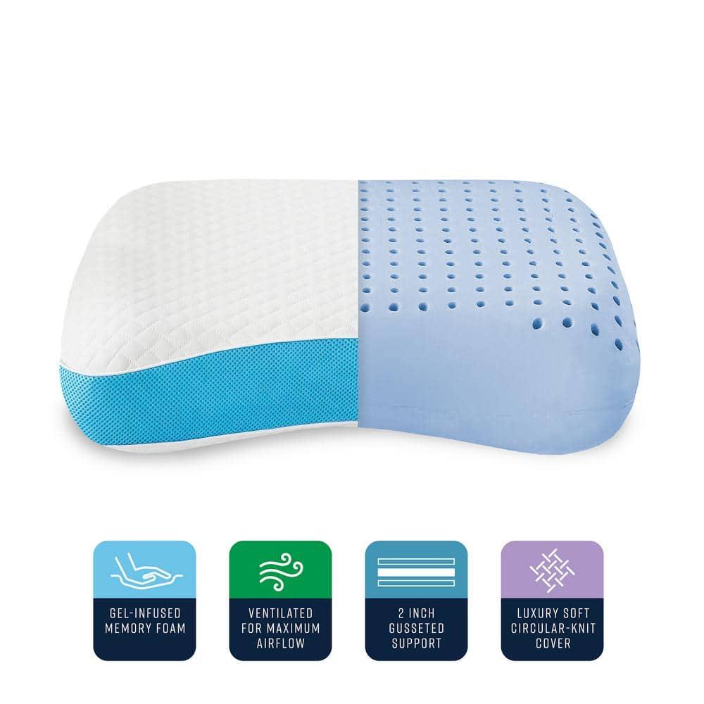 BodiPEDIC Side and Back Sleeper Gel-Infused Memory Foam Pillow