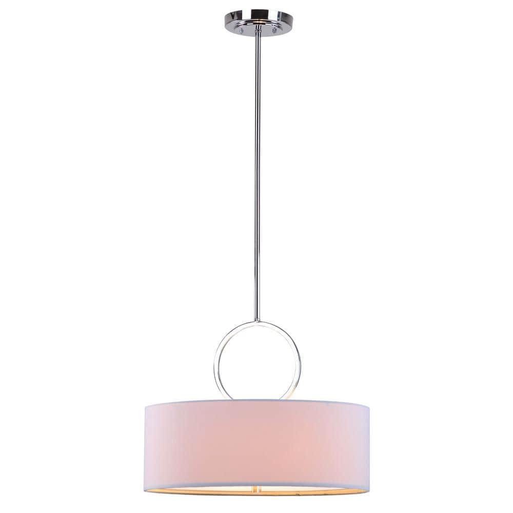Debonair Drum Pendant Light - Chrome - Safavieh.