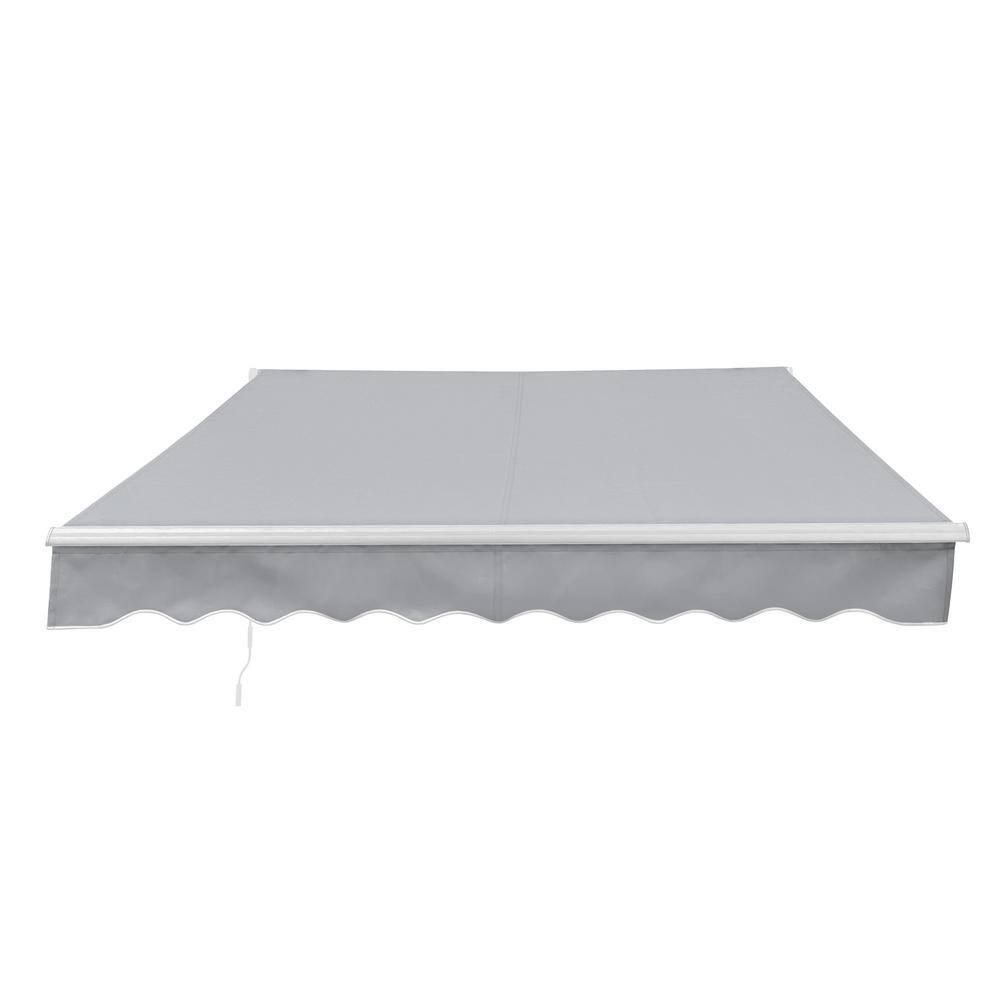 ALEKO ALEKO Motorized Retractable Outdoor Awning with White Frame