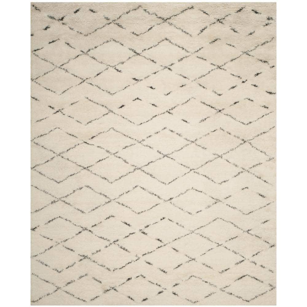 Casablanca CSB847 Hand Tufted Indoor Area Rug - Ivory/Grey - 9'x12' - Safavieh